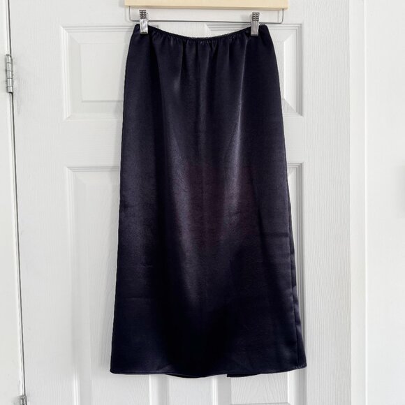 Tibi Navy Satin Slip Skirt, size XXS - Picture 4 of 8